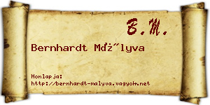 Bernhardt Mályva névjegykártya